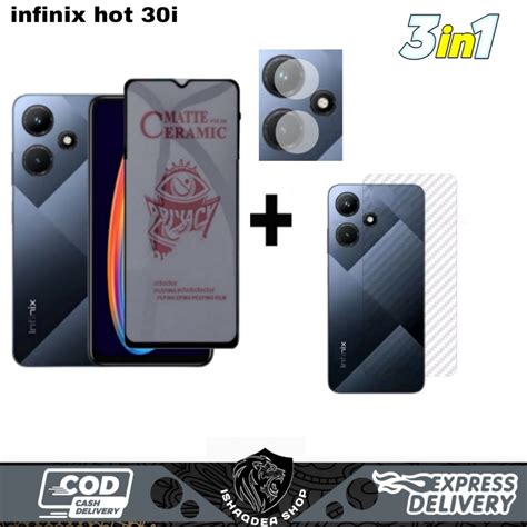 Jual 3in1 Tempered Glass Privacy Infinix Hot 40 40i 40 Pro 30i 30i Nfc 30 30 Nfc 30 Play Note 30