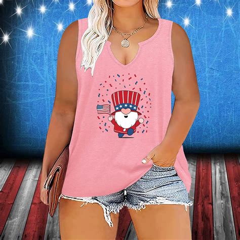 Huge Memorial Day Savings Pitauce Tank Top For Women Independence Day