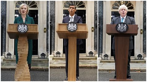 Rishi Sunak Swaps Liz Truss Jenga Tower Lectern For Plainer Podium