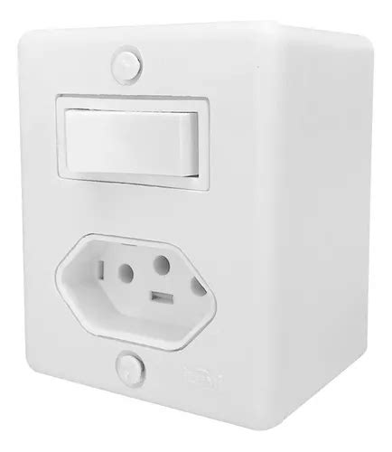 Tomada A P T Interruptor Paralelo Sobrepor Ilumi Cor Branco