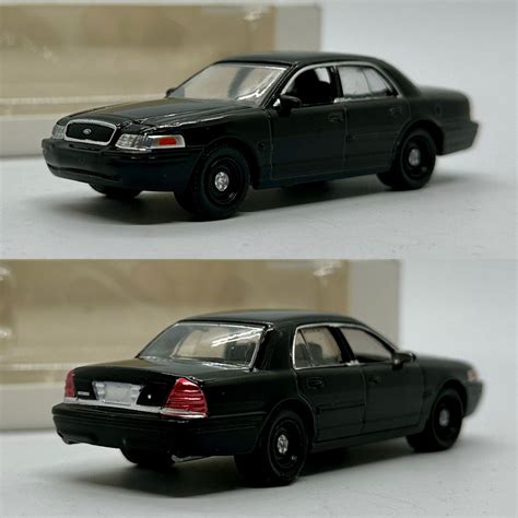 Greenlight 164 2008 Ford Crown Victoria Blank Black Custom 20km