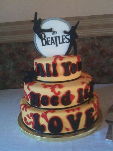 Glamour Cakes Beatles Wedding Cake Glamour Cake Backyard Wedding Love Is All Vows The