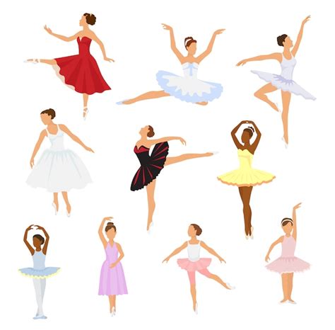 Premium Vector Ballet Dancer Vector Ballerina Woman Character Dancing