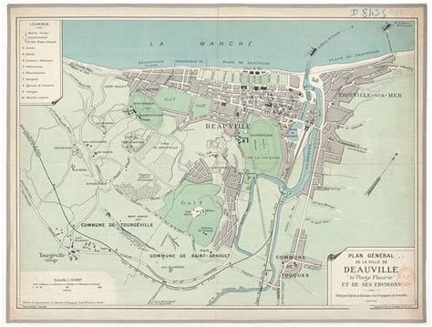 Plan général de la ville de Deauville la plage fleurie et de ses