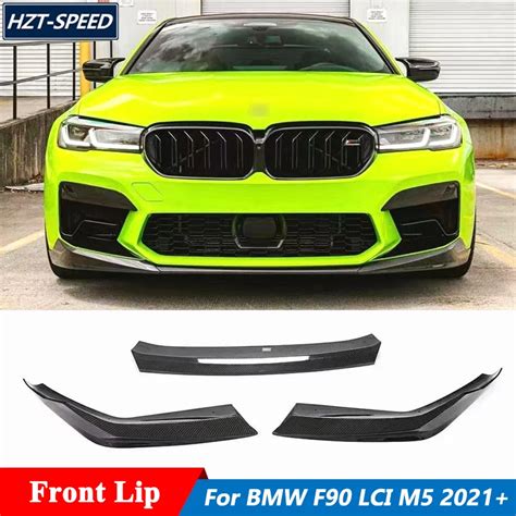 M Style Carbon Fiber Front Bumper Spoiler Lip For Bmw 5 Series M5 F90