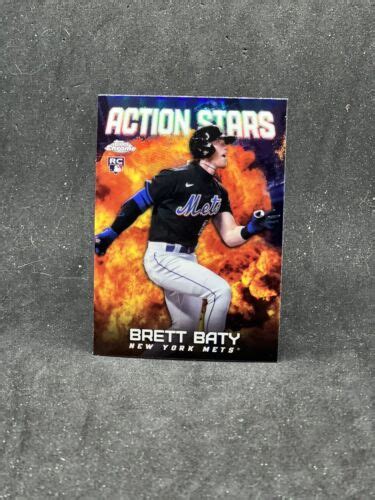 Topps Chrome Update Action Stars Brett Baty Rc Rookie Asc New