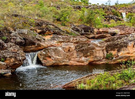 Rivers And Waterfalls Among The Preserved Vegetation Of The Biribiri