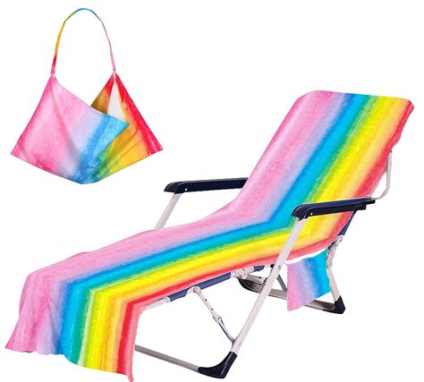 Amazon Colorful Beach Chair Cover With Side Pockets Cozy Quick