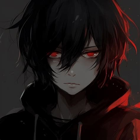 Crimson Gaze Anime Pfp In Dark Aesthetic Mood Image Chest Free