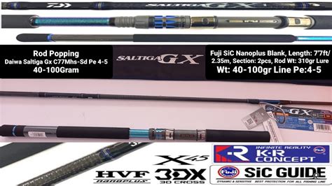 DAIWA SALTIGA GX C77MHS SD PE 4 5 40 100g Rod Popping Daiwa New 2020