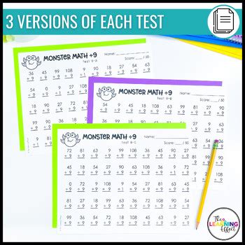 Math Fact Fluency Multiplication And Division Timed Tests Worksheets Bundle