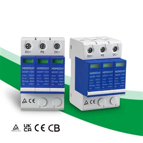 2p 3p Solar PV 1000V 20 40ka Surge Arrester Device Solar Surge