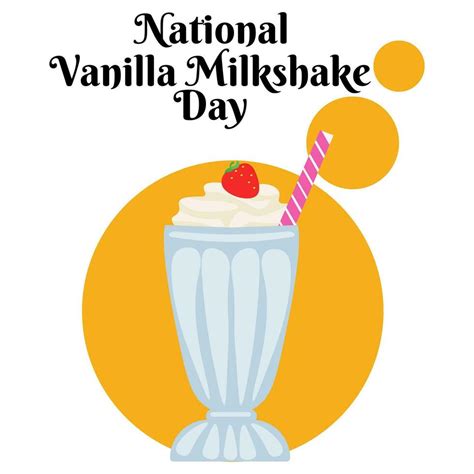 National Vanilla Milkshake Day Banner Or Poster Design 26603378 Vector