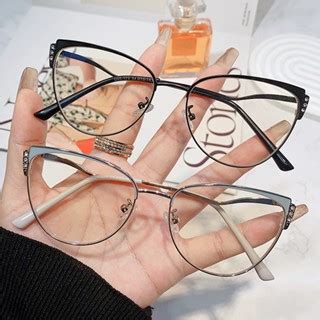 Fashion Cat Eye Photochromic Anti Radiation Metal Glasses For Women Men