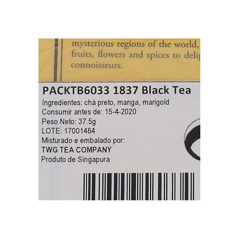 Twg 1837 Black Tea 15 Bags 375 G Black Tea Tea Tea Coffee
