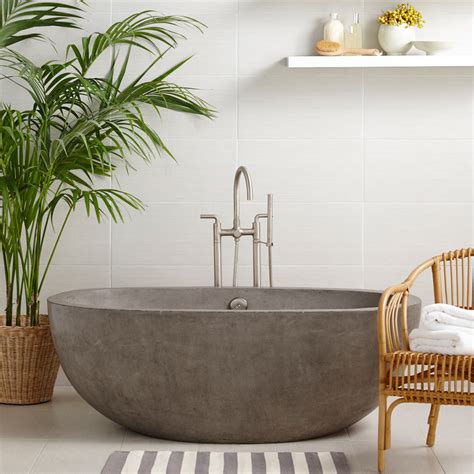 Native Trails Avalon Concrete Soaker Tub Dynasty Bathrooms