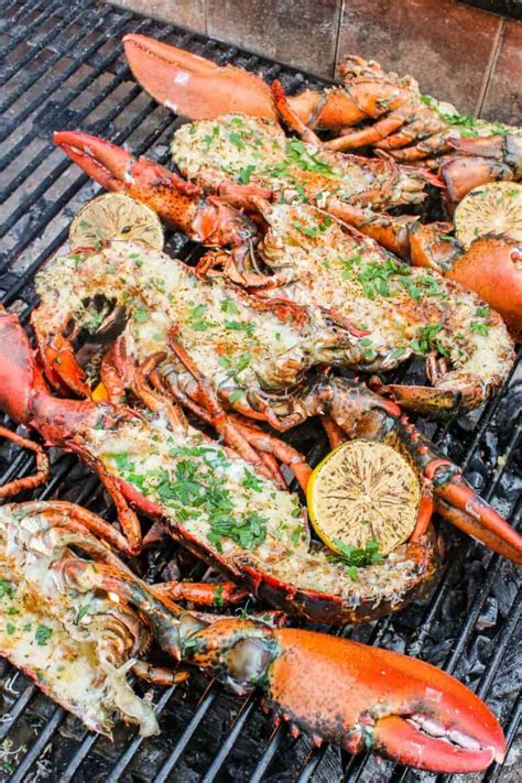 Grilled Lobster With Garlic Butter Recipe Over The Fire Cooking