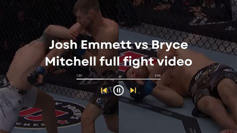 [FULL] Watch Josh Emmett vs Bryce Mitchell full fight video ...