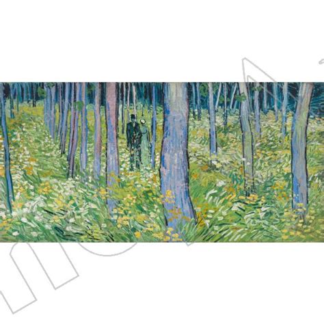 Van Gogh Sottobosco Con Due Figure Quadro Stampa Su Tela Poster