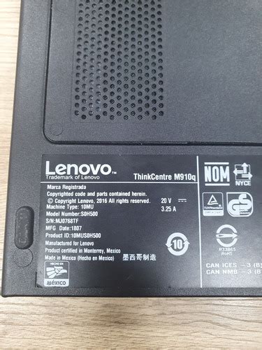 Torre Corporativa Lenovo Thinkcentre M Q Core I Ssd Env O Gratis