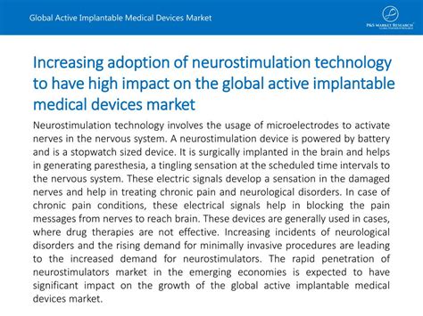 PPT Active Implantable Medical Devices Market Future Demand Market