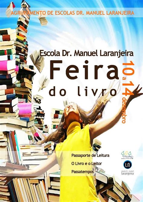 Cartaz De Divulgação Da Feira Do Livro A Realizar Na Biblioteca Da