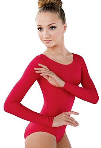 Buy Balera Leotard Girls One Piece For Dance Womens Long Sleeve Scoop