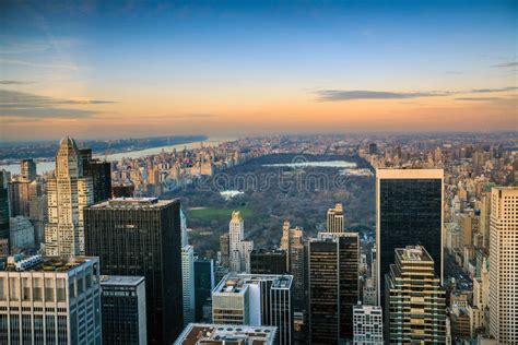 Central Park Widok Z Lotu Ptaka Manhattan Nowy Jork Zdj Cie Stock