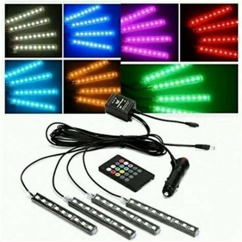 Jual Lampu Kolong Mobil Dashboard Multi Colour RGB Remote Music Kabin