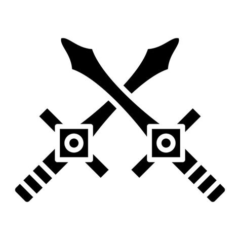Premium Vector Sword Glyph Solid Black Illustration