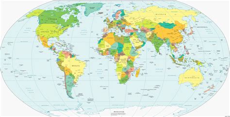 политическая карта мира World Map Mural, Map Murals, World Map ...