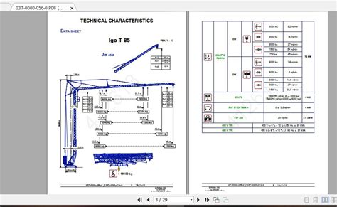 Manitowoc Potain Tower Crane IGO T85 Full Manuals