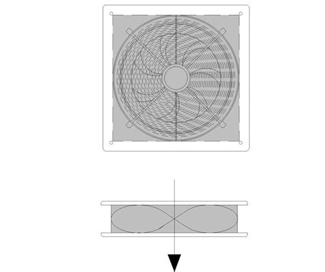 Wall Fan Plan And Elevation Dwg File Cadbull