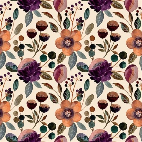 Premium Vector Watercolor Floral Seamless Pattern