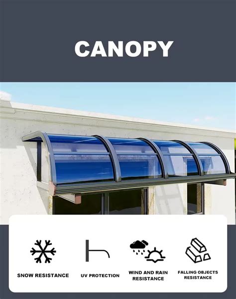 High Quality Backyard Awning Falling Objects Resistance Canopy