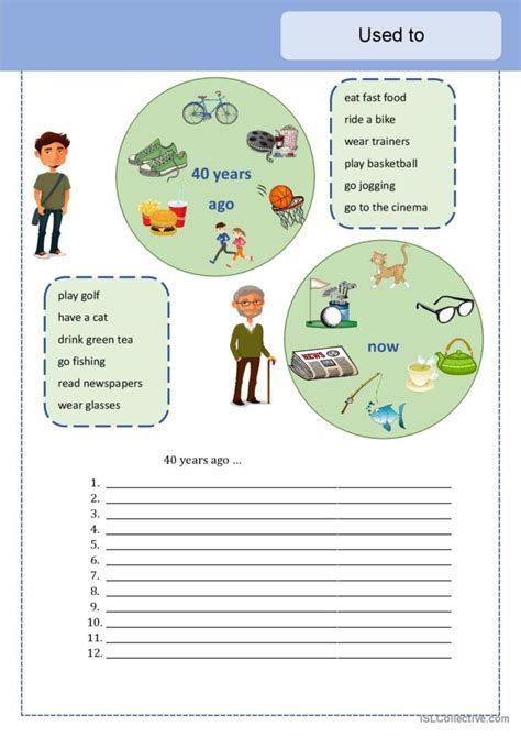 Used To Didnt Use To English Esl Worksheets Pdf And Doc