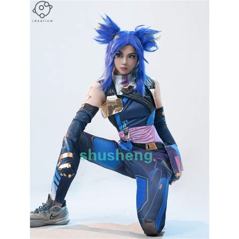 Idealism Game Valorant Neon Cosplay Costume Neon Cosplay Costumes Blue Women Combat Uniform