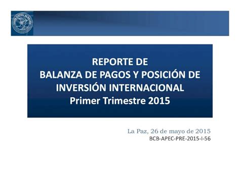 Pdf Reporte De Balanza De Pagos Y Posici N De Inversi N Pdfslide Net