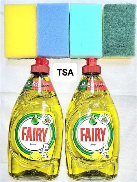 Fairy Original Lemon Washing Up Liquid Pack Of 2 X 320 Ml 4x Easy Grip