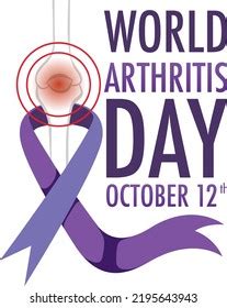 World Arthritis Day Poster Design Illustration Stock Vector Royalty