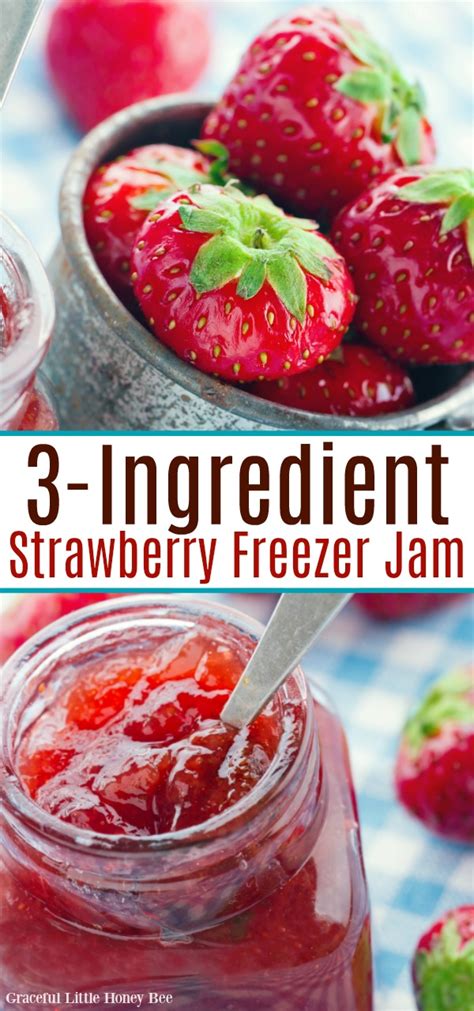 Strawberry Freezer Jam With Video Graceful Little Honey Bee