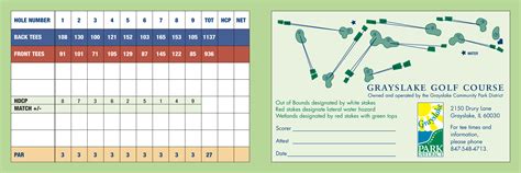 Scorecard - Grayslake Golf Course