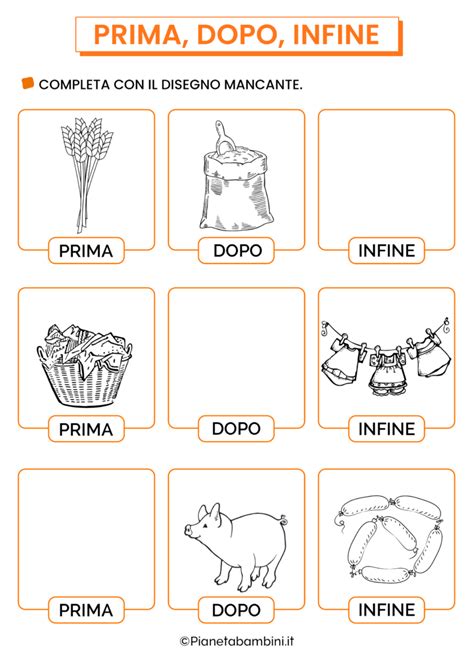 Prima Dopo Infine Schede Didattiche Per La Scuola Primaria Schede