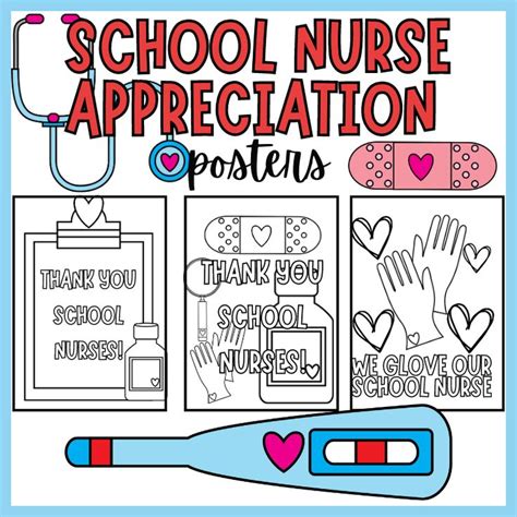 A Nurse Appreciation Card With The Words School Nurse Appreciation