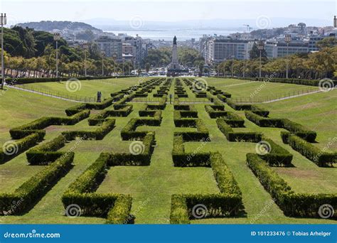 Parque Eduardo Vii Park Lisbon Portugal Stock Photo Image Of Eduardo