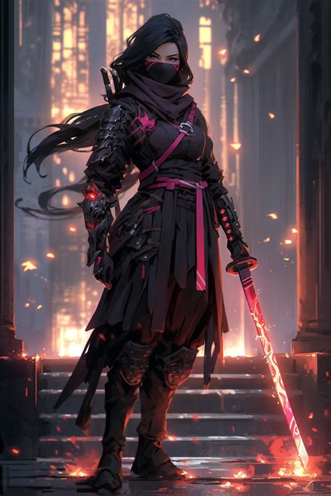 Pinterest Anime Warrior Female Samurai Character Art