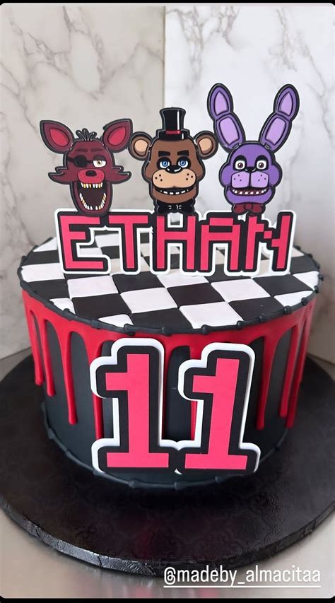 Five Nights At Freddy S Inspired Birthday Cake Cakesbykaren