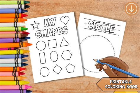 Preschool Traceable Shapes Learning Coloring Book Toddler Page Fun