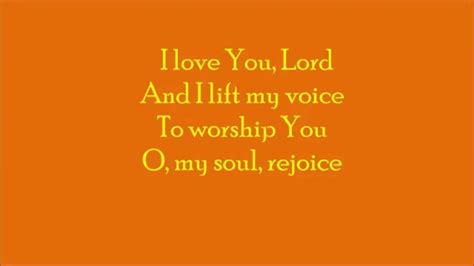 I Love You Lord With Lyrics Youtube