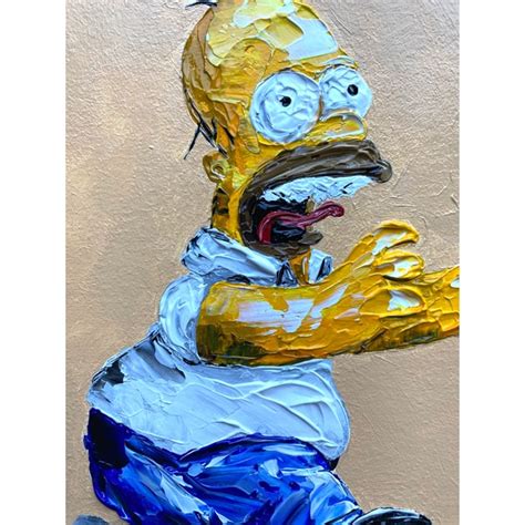 Homer Original Painting, Homer Simpson Wall Art, The Simpson - Inspire Uplift